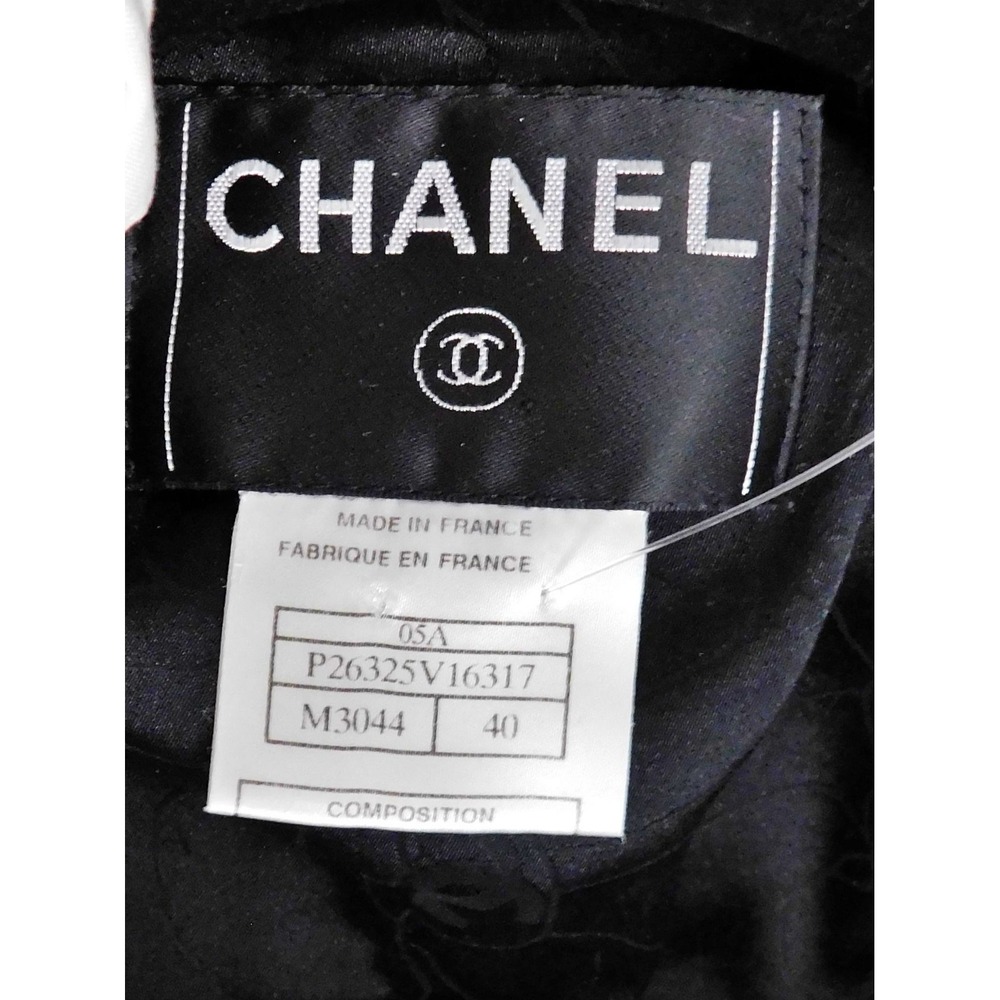 CHANEL 05A Black White Tweed Blazer Jacket M3044 P26325V16317 sz 40 US 8 - Picture 4 of 7